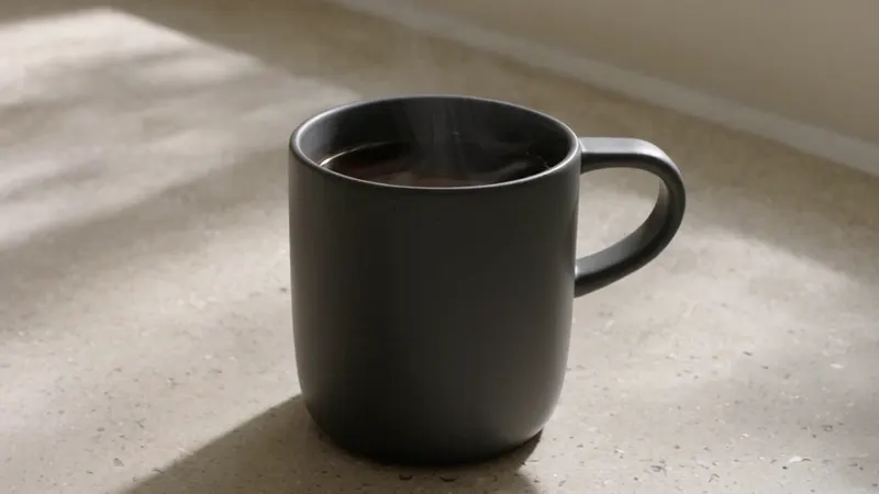 Espresso cup macro — steam and camera movement